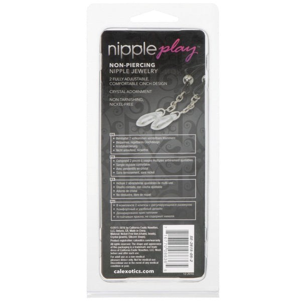 CalExotics Nipple Play Non-Piercing Nipple Jewelry - Crystal - Extreme Toyz Singapore - https://extremetoyz.com.sg - Sex Toys and Lingerie Online Store - Bondage Gear / Vibrators / Electrosex Toys / Wireless Remote Control Vibes / Sexy Lingerie and Role Play / BDSM / Dungeon Furnitures / Dildos and Strap Ons &nbsp;/ Anal and Prostate Massagers / Anal Douche and Cleaning Aide / Delay Sprays and Gels / Lubricants and more...