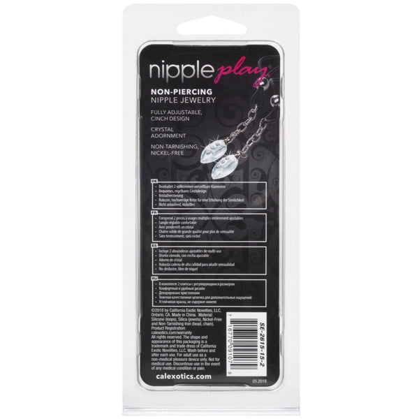 CalExotics Nipple Play Non-Piercing Nipple Jewelry Crystal Teardrop  - Extreme Toyz Singapore - https://extremetoyz.com.sg - Sex Toys and Lingerie Online Store - Bondage Gear / Vibrators / Electrosex Toys / Wireless Remote Control Vibes / Sexy Lingerie and Role Play / BDSM / Dungeon Furnitures / Dildos and Strap Ons &nbsp;/ Anal and Prostate Massagers / Anal Douche and Cleaning Aide / Delay Sprays and Gels / Lubricants and more...