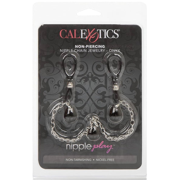 CalExotics Nipple Play Non-Piercing Nipple Chain Jewelry (2 Colours Available) - Extreme Toyz Singapore - https://extremetoyz.com.sg - Sex Toys and Lingerie Online Store