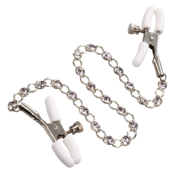 CalExotics Nipple Play Crystal Chain Nipple Clamps - Extreme Toyz Singapore - https://extremetoyz.com.sg - Sex Toys and Lingerie Online Store - Bondage Gear / Vibrators / Electrosex Toys / Wireless Remote Control Vibes / Sexy Lingerie and Role Play / BDSM / Dungeon Furnitures / Dildos and Strap Ons &nbsp;/ Anal and Prostate Massagers / Anal Douche and Cleaning Aide / Delay Sprays and Gels / Lubricants and more...