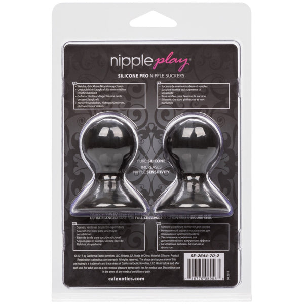 CalExotics Nipple Play Silicone Pro Nipple Suckers - Black - Extreme Toyz Singapore - https://extremetoyz.com.sg - Sex Toys and Lingerie Online Store - Bondage Gear / Vibrators / Electrosex Toys / Wireless Remote Control Vibes / Sexy Lingerie and Role Play / BDSM / Dungeon Furnitures / Dildos and Strap Ons &nbsp;/ Anal and Prostate Massagers / Anal Douche and Cleaning Aide / Delay Sprays and Gels / Lubricants and more...