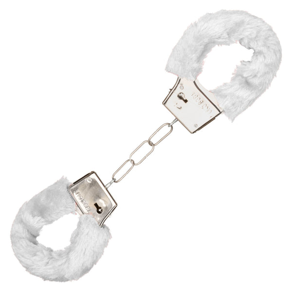 CalExotics Playful Furry Cuffs - White - Extreme Toyz Singapore - https://extremetoyz.com.sg - Sex Toys and Lingerie Online Store - Bondage Gear / Vibrators / Electrosex Toys / Wireless Remote Control Vibes / Sexy Lingerie and Role Play / BDSM / Dungeon Furnitures / Dildos and Strap Ons &nbsp;/ Anal and Prostate Massagers / Anal Douche and Cleaning Aide / Delay Sprays and Gels / Lubricants and more...