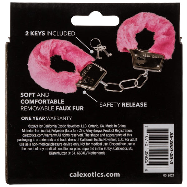 CalExotics Playful Furry Cuffs - Pink - Extreme Toyz Singapore - https://extremetoyz.com.sg - Sex Toys and Lingerie Online Store - Bondage Gear / Vibrators / Electrosex Toys / Wireless Remote Control Vibes / Sexy Lingerie and Role Play / BDSM / Dungeon Furnitures / Dildos and Strap Ons &nbsp;/ Anal and Prostate Massagers / Anal Douche and Cleaning Aide / Delay Sprays and Gels / Lubricants and more...