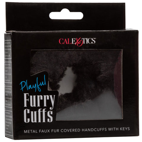 CalExotics Playful Furry Cuffs - Black - Extreme Toyz Singapore - https://extremetoyz.com.sg - Sex Toys and Lingerie Online Store - Bondage Gear / Vibrators / Electrosex Toys / Wireless Remote Control Vibes / Sexy Lingerie and Role Play / BDSM / Dungeon Furnitures / Dildos and Strap Ons &nbsp;/ Anal and Prostate Massagers / Anal Douche and Cleaning Aide / Delay Sprays and Gels / Lubricants and more...