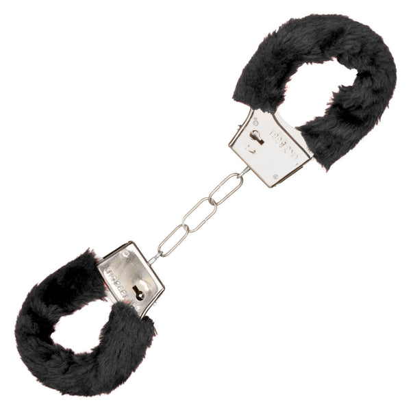 CalExotics Playful Furry Cuffs - Black - Extreme Toyz Singapore - https://extremetoyz.com.sg - Sex Toys and Lingerie Online Store - Bondage Gear / Vibrators / Electrosex Toys / Wireless Remote Control Vibes / Sexy Lingerie and Role Play / BDSM / Dungeon Furnitures / Dildos and Strap Ons &nbsp;/ Anal and Prostate Massagers / Anal Douche and Cleaning Aide / Delay Sprays and Gels / Lubricants and more...