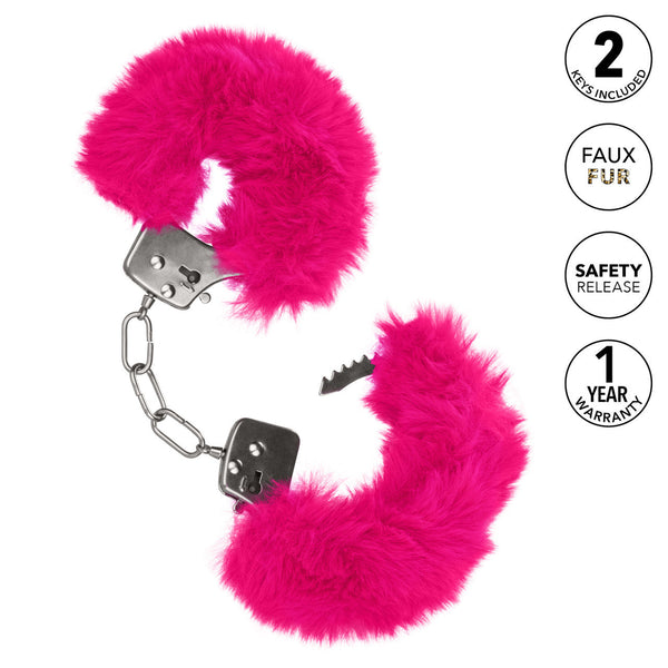 CalExotics Playful Cuffs Ultra Fluffy Furry Cuffs - Pink - Extreme Toyz Singapore - https://extremetoyz.com.sg - Sex Toys and Lingerie Online Store - Bondage Gear / Vibrators / Electrosex Toys / Wireless Remote Control Vibes / Sexy Lingerie and Role Play / BDSM / Dungeon Furnitures / Dildos and Strap Ons &nbsp;/ Anal and Prostate Massagers / Anal Douche and Cleaning Aide / Delay Sprays and Gels / Lubricants and more...