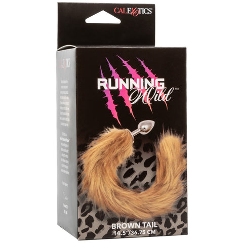 CalExotics Running Wild Brown Tail Butt Plug - Extreme Toyz Singapore - https://extremetoyz.com.sg - Sex Toys and Lingerie Online Store - Bondage Gear / Vibrators / Electrosex Toys / Wireless Remote Control Vibes / Sexy Lingerie and Role Play / BDSM / Dungeon Furnitures / Dildos and Strap Ons &nbsp;/ Anal and Prostate Massagers / Anal Douche and Cleaning Aide / Delay Sprays and Gels / Lubricants and more...