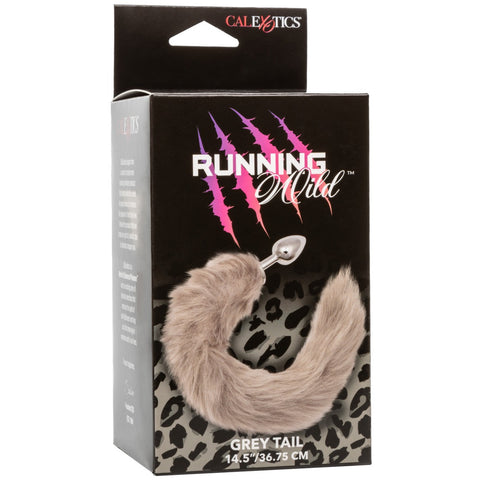 CalExotics Running Wild Grey Tail Butt Plug - Extreme Toyz Singapore - https://extremetoyz.com.sg - Sex Toys and Lingerie Online Store - Bondage Gear / Vibrators / Electrosex Toys / Wireless Remote Control Vibes / Sexy Lingerie and Role Play / BDSM / Dungeon Furnitures / Dildos and Strap Ons &nbsp;/ Anal and Prostate Massagers / Anal Douche and Cleaning Aide / Delay Sprays and Gels / Lubricants and more...