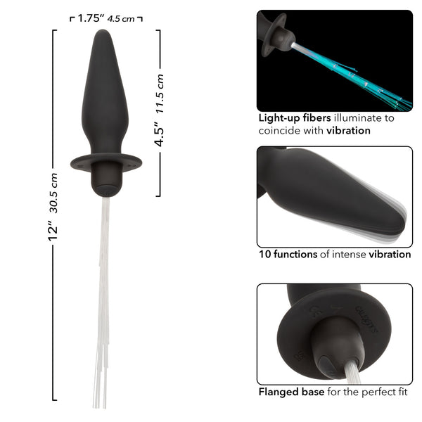 CalExotics Southern Lights Vibrating Light Up Anal Probe - Black - Extreme Toyz Singapore - https://extremetoyz.com.sg - Sex Toys and Lingerie Online Store - Bondage Gear / Vibrators / Electrosex Toys / Wireless Remote Control Vibes / Sexy Lingerie and Role Play / BDSM / Dungeon Furnitures / Dildos and Strap Ons &nbsp;/ Anal and Prostate Massagers / Anal Douche and Cleaning Aide / Delay Sprays and Gels / Lubricants and more...