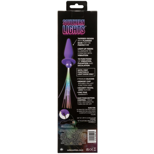 CalExotics Southern Lights Vibrating Light Up Anal Probe - Purple - Extreme Toyz Singapore - https://extremetoyz.com.sg - Sex Toys and Lingerie Online Store - Bondage Gear / Vibrators / Electrosex Toys / Wireless Remote Control Vibes / Sexy Lingerie and Role Play / BDSM / Dungeon Furnitures / Dildos and Strap Ons &nbsp;/ Anal and Prostate Massagers / Anal Douche and Cleaning Aide / Delay Sprays and Gels / Lubricants and more...