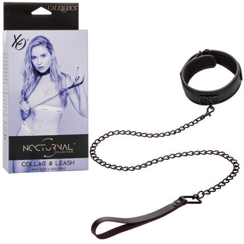 CalExotics Nocturnal Collection Heavy Duty Collar & Leash - Extreme Toyz Singapore - https://extremetoyz.com.sg - Sex Toys and Lingerie Online Store - Bondage Gear / Vibrators / Electrosex Toys / Wireless Remote Control Vibes / Sexy Lingerie and Role Play / BDSM / Dungeon Furnitures / Dildos and Strap Ons &nbsp;/ Anal and Prostate Massagers / Anal Douche and Cleaning Aide / Delay Sprays and Gels / Lubricants and more...