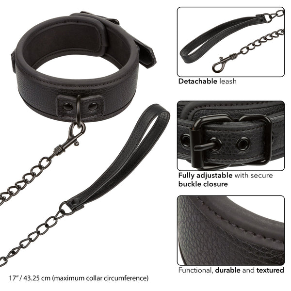 CalExotics Nocturnal Collection Heavy Duty Collar & Leash - Extreme Toyz Singapore - https://extremetoyz.com.sg - Sex Toys and Lingerie Online Store - Bondage Gear / Vibrators / Electrosex Toys / Wireless Remote Control Vibes / Sexy Lingerie and Role Play / BDSM / Dungeon Furnitures / Dildos and Strap Ons &nbsp;/ Anal and Prostate Massagers / Anal Douche and Cleaning Aide / Delay Sprays and Gels / Lubricants and more...