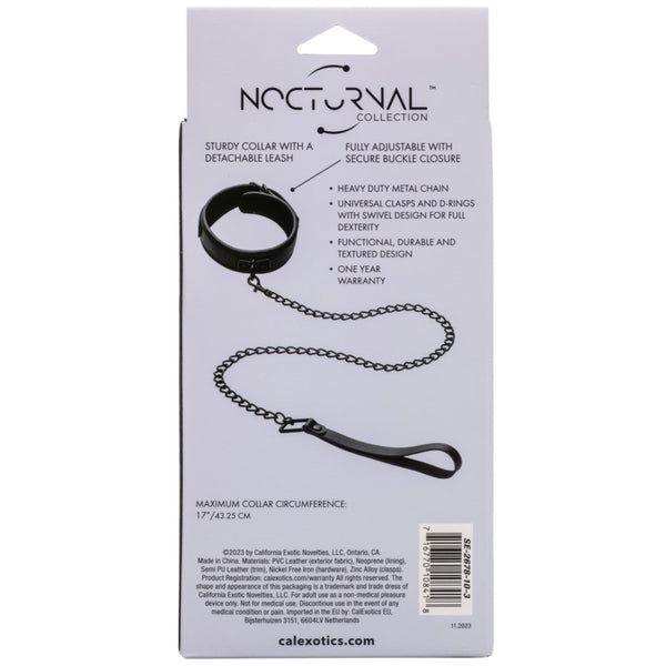 CalExotics Nocturnal Collection Heavy Duty Collar & Leash - Extreme Toyz Singapore - https://extremetoyz.com.sg - Sex Toys and Lingerie Online Store - Bondage Gear / Vibrators / Electrosex Toys / Wireless Remote Control Vibes / Sexy Lingerie and Role Play / BDSM / Dungeon Furnitures / Dildos and Strap Ons &nbsp;/ Anal and Prostate Massagers / Anal Douche and Cleaning Aide / Delay Sprays and Gels / Lubricants and more...