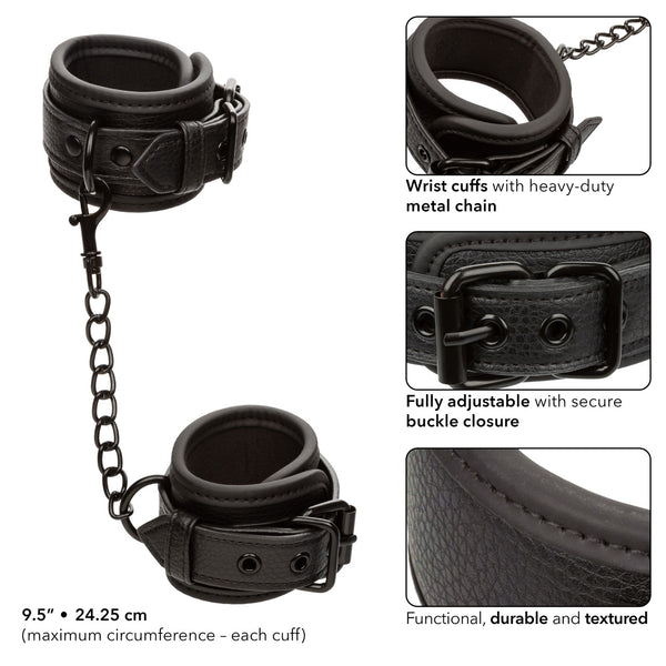 CalExotics Nocturnal Collection Heavy Duty Wrist Cuffs - Extreme Toyz Singapore - https://extremetoyz.com.sg - Sex Toys and Lingerie Online Store - Bondage Gear / Vibrators / Electrosex Toys / Wireless Remote Control Vibes / Sexy Lingerie and Role Play / BDSM / Dungeon Furnitures / Dildos and Strap Ons &nbsp;/ Anal and Prostate Massagers / Anal Douche and Cleaning Aide / Delay Sprays and Gels / Lubricants and more...