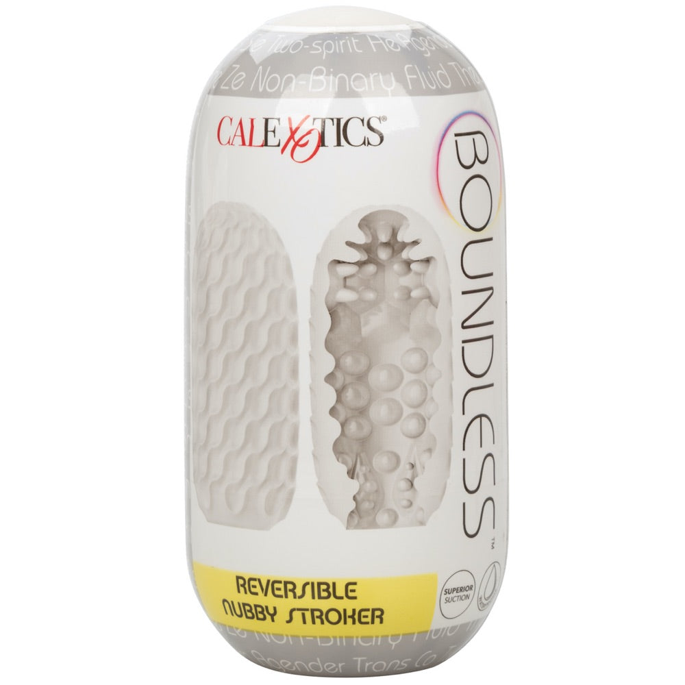 CalExotics Boundless Reversible Nubby Stroker - Extreme Toyz Singapore - https://extremetoyz.com.sg - Sex Toys and Lingerie Online Store - Bondage Gear / Vibrators / Electrosex Toys / Wireless Remote Control Vibes / Sexy Lingerie and Role Play / BDSM / Dungeon Furnitures / Dildos and Strap Ons &nbsp;/ Anal and Prostate Massagers / Anal Douche and Cleaning Aide / Delay Sprays and Gels / Lubricants and more...