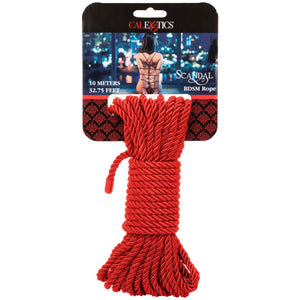CalExotics Scandal BDSM Rope 32.75'/10 m - Red - Extreme Toyz Singapore - https://extremetoyz.com.sg - Sex Toys and Lingerie Online Store - Bondage Gear / Vibrators / Electrosex Toys / Wireless Remote Control Vibes / Sexy Lingerie and Role Play / BDSM / Dungeon Furnitures / Dildos and Strap Ons &nbsp;/ Anal and Prostate Massagers / Anal Douche and Cleaning Aide / Delay Sprays and Gels / Lubricants and more...