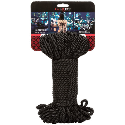 CalExotics Scandal BDSM Rope 98.5'/30 m - Black - Extreme Toyz Singapore - https://extremetoyz.com.sg - Sex Toys and Lingerie Online Store - Bondage Gear / Vibrators / Electrosex Toys / Wireless Remote Control Vibes / Sexy Lingerie and Role Play / BDSM / Dungeon Furnitures / Dildos and Strap Ons &nbsp;/ Anal and Prostate Massagers / Anal Douche and Cleaning Aide / Delay Sprays and Gels / Lubricants and more...