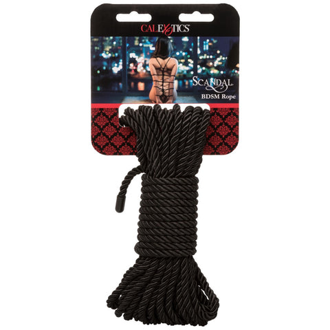 CalExotics Scandal BDSM Rope 32.75'/10 m - Black - Extreme Toyz Singapore - https://extremetoyz.com.sg - Sex Toys and Lingerie Online Store - Bondage Gear / Vibrators / Electrosex Toys / Wireless Remote Control Vibes / Sexy Lingerie and Role Play / BDSM / Dungeon Furnitures / Dildos and Strap Ons &nbsp;/ Anal and Prostate Massagers / Anal Douche and Cleaning Aide / Delay Sprays and Gels / Lubricants and more...