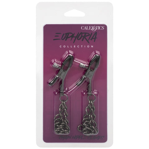 CalExotics Euphoria Collection Chain Nipple Clamps - Extreme Toyz Singapore - https://extremetoyz.com.sg - Sex Toys and Lingerie Online Store - Bondage Gear / Vibrators / Electrosex Toys / Wireless Remote Control Vibes / Sexy Lingerie and Role Play / BDSM / Dungeon Furnitures / Dildos and Strap Ons &nbsp;/ Anal and Prostate Massagers / Anal Douche and Cleaning Aide / Delay Sprays and Gels / Lubricants and more...