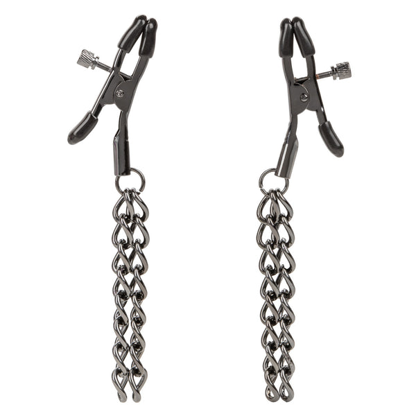 CalExotics Euphoria Collection Chain Nipple Clamps - Extreme Toyz Singapore - https://extremetoyz.com.sg - Sex Toys and Lingerie Online Store - Bondage Gear / Vibrators / Electrosex Toys / Wireless Remote Control Vibes / Sexy Lingerie and Role Play / BDSM / Dungeon Furnitures / Dildos and Strap Ons &nbsp;/ Anal and Prostate Massagers / Anal Douche and Cleaning Aide / Delay Sprays and Gels / Lubricants and more...