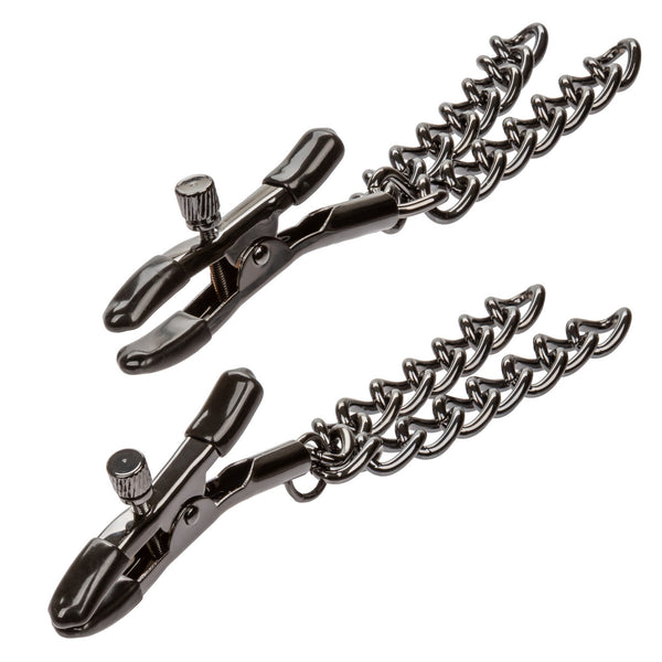 CalExotics Euphoria Collection Chain Nipple Clamps - Extreme Toyz Singapore - https://extremetoyz.com.sg - Sex Toys and Lingerie Online Store - Bondage Gear / Vibrators / Electrosex Toys / Wireless Remote Control Vibes / Sexy Lingerie and Role Play / BDSM / Dungeon Furnitures / Dildos and Strap Ons &nbsp;/ Anal and Prostate Massagers / Anal Douche and Cleaning Aide / Delay Sprays and Gels / Lubricants and more...