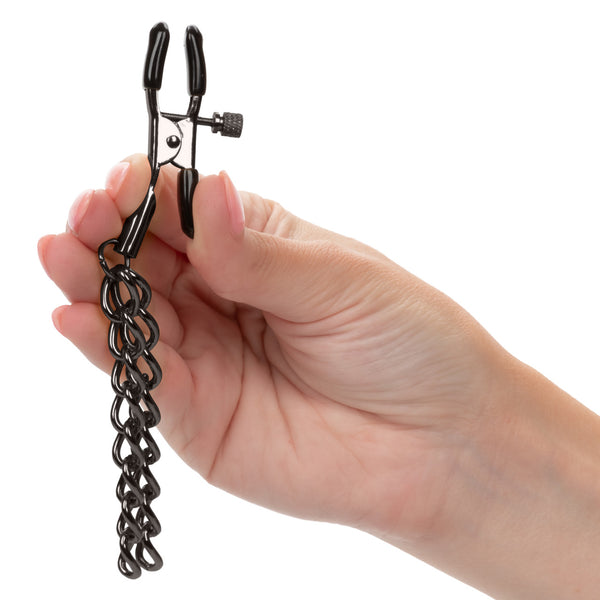 CalExotics Euphoria Collection Chain Nipple Clamps - Extreme Toyz Singapore - https://extremetoyz.com.sg - Sex Toys and Lingerie Online Store - Bondage Gear / Vibrators / Electrosex Toys / Wireless Remote Control Vibes / Sexy Lingerie and Role Play / BDSM / Dungeon Furnitures / Dildos and Strap Ons &nbsp;/ Anal and Prostate Massagers / Anal Douche and Cleaning Aide / Delay Sprays and Gels / Lubricants and more...