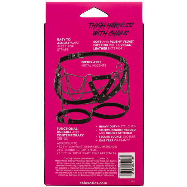 CalExotics Euphoria Collection Thigh Harness With Chains - Extreme Toyz Singapore - https://extremetoyz.com.sg - Sex Toys and Lingerie Online Store - Bondage Gear / Vibrators / Electrosex Toys / Wireless Remote Control Vibes / Sexy Lingerie and Role Play / BDSM / Dungeon Furnitures / Dildos and Strap Ons &nbsp;/ Anal and Prostate Massagers / Anal Douche and Cleaning Aide / Delay Sprays and Gels / Lubricants and more...