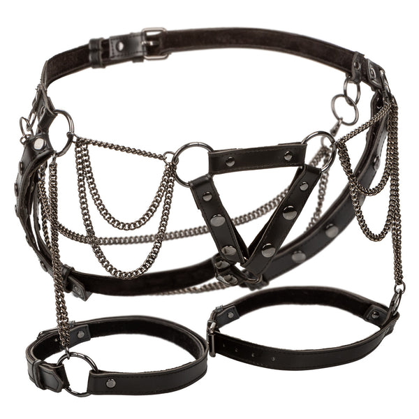 CalExotics Euphoria Collection Plus Size Thigh Harness With Chains - Extreme Toyz Singapore - https://extremetoyz.com.sg - Sex Toys and Lingerie Online Store - Bondage Gear / Vibrators / Electrosex Toys / Wireless Remote Control Vibes / Sexy Lingerie and Role Play / BDSM / Dungeon Furnitures / Dildos and Strap Ons &nbsp;/ Anal and Prostate Massagers / Anal Douche and Cleaning Aide / Delay Sprays and Gels / Lubricants and more...