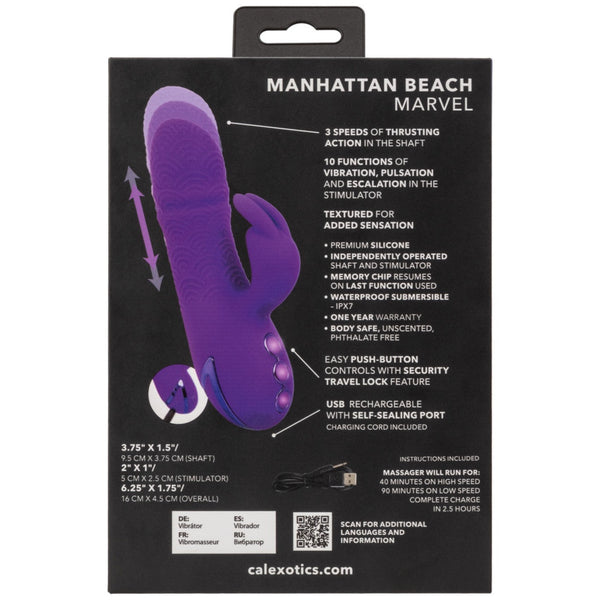 CalExotics California Dreaming Manhattan Beach Marvel Rechargeable Thrusting Vibrator - Extreme Toyz Singapore - https://extremetoyz.com.sg - Sex Toys and Lingerie Online Store - Bondage Gear / Vibrators / Electrosex Toys / Wireless Remote Control Vibes / Sexy Lingerie and Role Play / BDSM / Dungeon Furnitures / Dildos and Strap Ons &nbsp;/ Anal and Prostate Massagers / Anal Douche and Cleaning Aide / Delay Sprays and Gels / Lubricants and more...