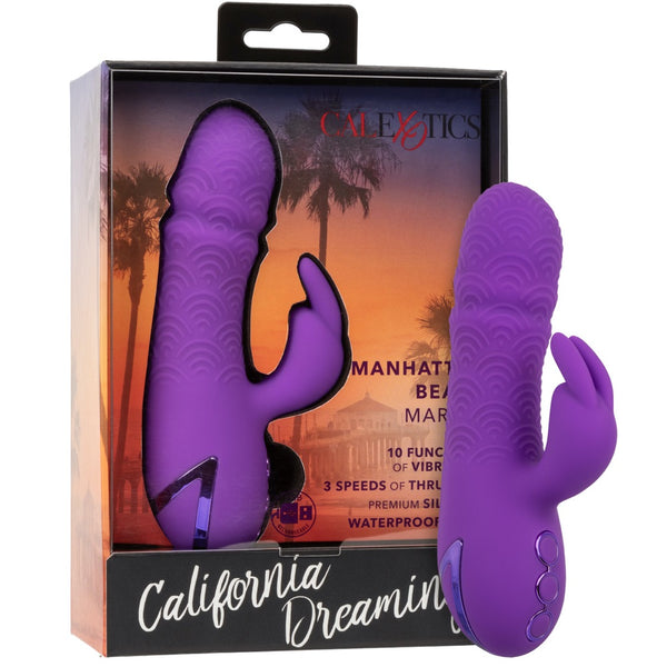 CalExotics California Dreaming Manhattan Beach Marvel Rechargeable Thrusting Vibrator - Extreme Toyz Singapore - https://extremetoyz.com.sg - Sex Toys and Lingerie Online Store - Bondage Gear / Vibrators / Electrosex Toys / Wireless Remote Control Vibes / Sexy Lingerie and Role Play / BDSM / Dungeon Furnitures / Dildos and Strap Ons &nbsp;/ Anal and Prostate Massagers / Anal Douche and Cleaning Aide / Delay Sprays and Gels / Lubricants and more...