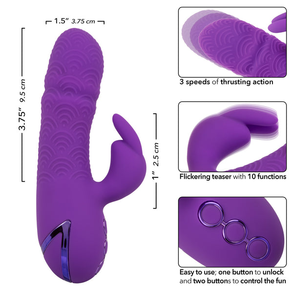 CalExotics California Dreaming Manhattan Beach Marvel Rechargeable Thrusting Vibrator - Extreme Toyz Singapore - https://extremetoyz.com.sg - Sex Toys and Lingerie Online Store - Bondage Gear / Vibrators / Electrosex Toys / Wireless Remote Control Vibes / Sexy Lingerie and Role Play / BDSM / Dungeon Furnitures / Dildos and Strap Ons &nbsp;/ Anal and Prostate Massagers / Anal Douche and Cleaning Aide / Delay Sprays and Gels / Lubricants and more...