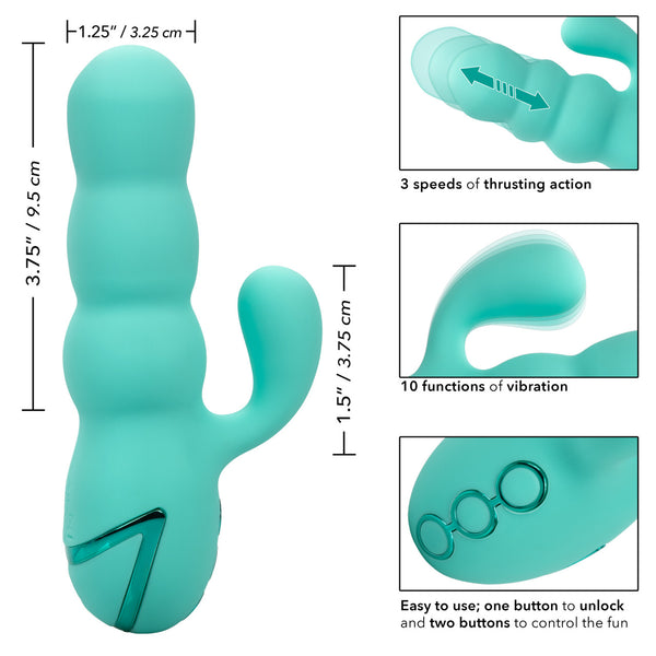 CalExotics California Dreaming Del Mar Diva Rechargeable Thrusting Vibrator - Extreme Toyz Singapore - https://extremetoyz.com.sg - Sex Toys and Lingerie Online Store - Bondage Gear / Vibrators / Electrosex Toys / Wireless Remote Control Vibes / Sexy Lingerie and Role Play / BDSM / Dungeon Furnitures / Dildos and Strap Ons &nbsp;/ Anal and Prostate Massagers / Anal Douche and Cleaning Aide / Delay Sprays and Gels / Lubricants and more...