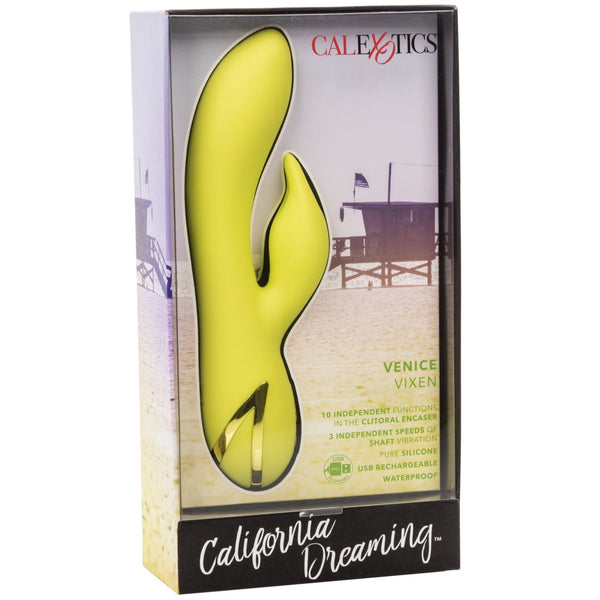CalExotics California Dreaming Venice Vixen Rechargeable Rabbit Vibrator - Extreme Toyz Singapore - https://extremetoyz.com.sg - Sex Toys and Lingerie Online Store - Bondage Gear / Vibrators / Electrosex Toys / Wireless Remote Control Vibes / Sexy Lingerie and Role Play / BDSM / Dungeon Furnitures / Dildos and Strap Ons &nbsp;/ Anal and Prostate Massagers / Anal Douche and Cleaning Aide / Delay Sprays and Gels / Lubricants and more...