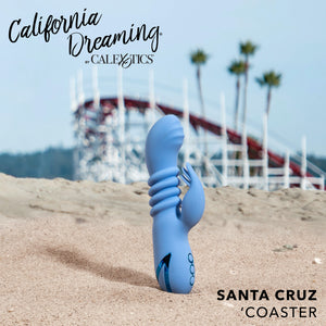 CalExotics California Dreaming Santa Cruz 'Coaster Rechargeable Rabbit Vibrator - Extreme Toyz Singapore - https://extremetoyz.com.sg - Sex Toys and Lingerie Online Store - Bondage Gear / Vibrators / Electrosex Toys / Wireless Remote Control Vibes / Sexy Lingerie and Role Play / BDSM / Dungeon Furnitures / Dildos and Strap Ons &nbsp;/ Anal and Prostate Massagers / Anal Douche and Cleaning Aide / Delay Sprays and Gels / Lubricants and more...