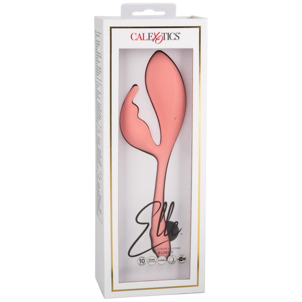 CalExotics Elle Liquid Silicone Bunny Rechargeable Vibrator - Extreme Toyz Singapore - https://extremetoyz.com.sg - Sex Toys and Lingerie Online Store - Bondage Gear / Vibrators / Electrosex Toys / Wireless Remote Control Vibes / Sexy Lingerie and Role Play / BDSM / Dungeon Furnitures / Dildos and Strap Ons &nbsp;/ Anal and Prostate Massagers / Anal Douche and Cleaning Aide / Delay Sprays and Gels / Lubricants and more...