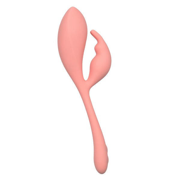 CalExotics Elle Liquid Silicone Bunny Rechargeable Vibrator - Extreme Toyz Singapore - https://extremetoyz.com.sg - Sex Toys and Lingerie Online Store - Bondage Gear / Vibrators / Electrosex Toys / Wireless Remote Control Vibes / Sexy Lingerie and Role Play / BDSM / Dungeon Furnitures / Dildos and Strap Ons &nbsp;/ Anal and Prostate Massagers / Anal Douche and Cleaning Aide / Delay Sprays and Gels / Lubricants and more...