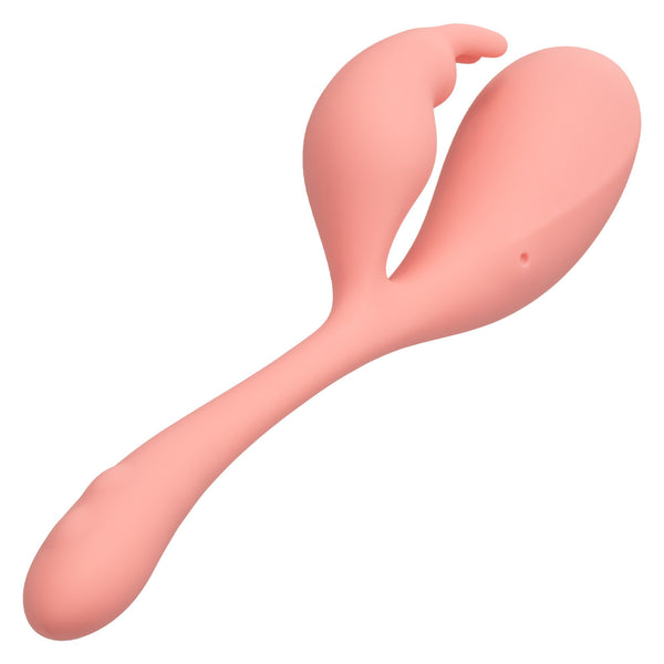 CalExotics Elle Liquid Silicone Bunny Rechargeable Vibrator - Extreme Toyz Singapore - https://extremetoyz.com.sg - Sex Toys and Lingerie Online Store - Bondage Gear / Vibrators / Electrosex Toys / Wireless Remote Control Vibes / Sexy Lingerie and Role Play / BDSM / Dungeon Furnitures / Dildos and Strap Ons &nbsp;/ Anal and Prostate Massagers / Anal Douche and Cleaning Aide / Delay Sprays and Gels / Lubricants and more...