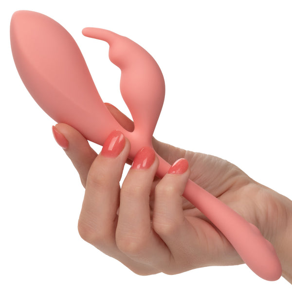 CalExotics Elle Liquid Silicone Bunny Rechargeable Vibrator - Extreme Toyz Singapore - https://extremetoyz.com.sg - Sex Toys and Lingerie Online Store - Bondage Gear / Vibrators / Electrosex Toys / Wireless Remote Control Vibes / Sexy Lingerie and Role Play / BDSM / Dungeon Furnitures / Dildos and Strap Ons &nbsp;/ Anal and Prostate Massagers / Anal Douche and Cleaning Aide / Delay Sprays and Gels / Lubricants and more...