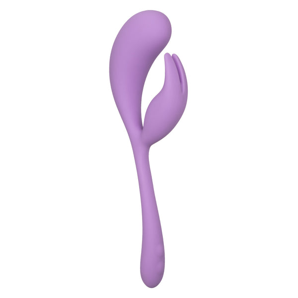 CalExotics Elle Liquid Silicone Dual Flicker Rechargeable Rabbit Vibrator - Extreme Toyz Singapore - https://extremetoyz.com.sg - Sex Toys and Lingerie Online Store - Bondage Gear / Vibrators / Electrosex Toys / Wireless Remote Control Vibes / Sexy Lingerie and Role Play / BDSM / Dungeon Furnitures / Dildos and Strap Ons &nbsp;/ Anal and Prostate Massagers / Anal Douche and Cleaning Aide / Delay Sprays and Gels / Lubricants and more...