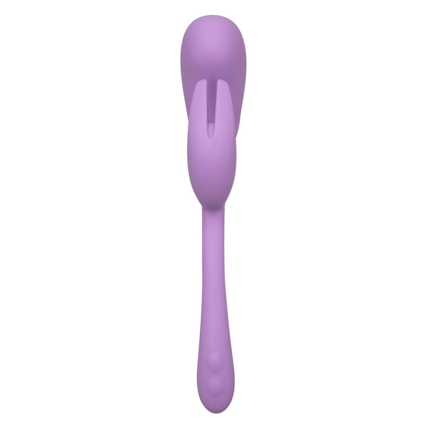 CalExotics Elle Liquid Silicone Dual Flicker Rechargeable Rabbit Vibrator - Extreme Toyz Singapore - https://extremetoyz.com.sg - Sex Toys and Lingerie Online Store - Bondage Gear / Vibrators / Electrosex Toys / Wireless Remote Control Vibes / Sexy Lingerie and Role Play / BDSM / Dungeon Furnitures / Dildos and Strap Ons &nbsp;/ Anal and Prostate Massagers / Anal Douche and Cleaning Aide / Delay Sprays and Gels / Lubricants and more...