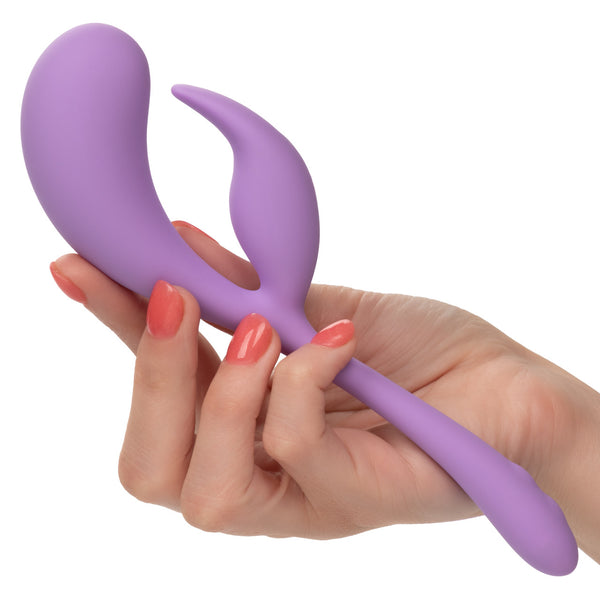 CalExotics Elle Liquid Silicone Dual Flicker Rechargeable Rabbit Vibrator - Extreme Toyz Singapore - https://extremetoyz.com.sg - Sex Toys and Lingerie Online Store - Bondage Gear / Vibrators / Electrosex Toys / Wireless Remote Control Vibes / Sexy Lingerie and Role Play / BDSM / Dungeon Furnitures / Dildos and Strap Ons &nbsp;/ Anal and Prostate Massagers / Anal Douche and Cleaning Aide / Delay Sprays and Gels / Lubricants and more...