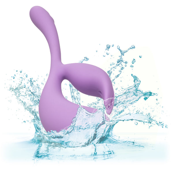 CalExotics Elle Liquid Silicone Dual Flicker Rechargeable Rabbit Vibrator - Extreme Toyz Singapore - https://extremetoyz.com.sg - Sex Toys and Lingerie Online Store - Bondage Gear / Vibrators / Electrosex Toys / Wireless Remote Control Vibes / Sexy Lingerie and Role Play / BDSM / Dungeon Furnitures / Dildos and Strap Ons &nbsp;/ Anal and Prostate Massagers / Anal Douche and Cleaning Aide / Delay Sprays and Gels / Lubricants and more...