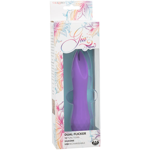 Gia Dual Flicker 12-Function Rechargeable Vibrator