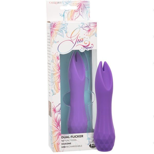 Gia Dual Flicker 12-Function Rechargeable Vibrator