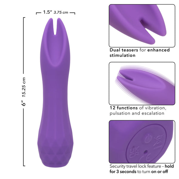 Gia Dual Flicker 12-Function Rechargeable Vibrator