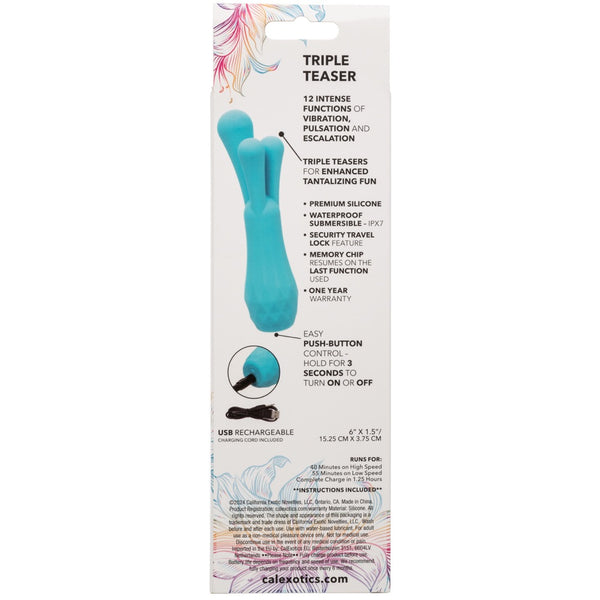 Gia Triple Teaser 12-Function Rechargeable Vibrator