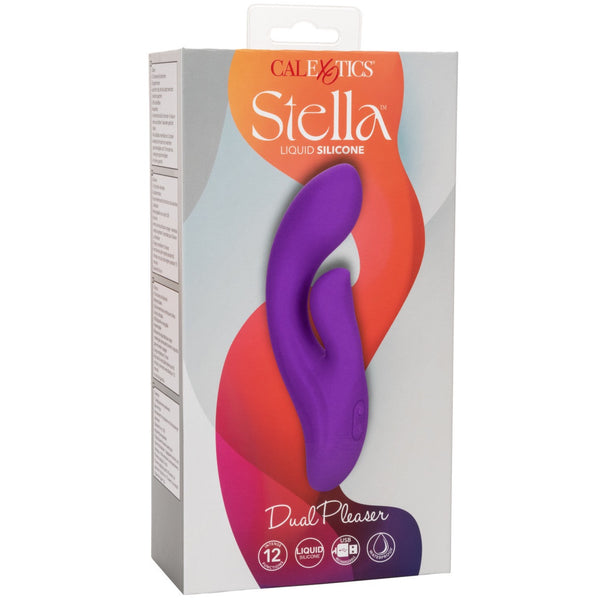 CalExotics Stella Liquid Silicone Dual Pleaser Vibrator - Extreme Toyz Singapore - https://extremetoyz.com.sg - Sex Toys and Lingerie Online Store - Bondage Gear / Vibrators / Electrosex Toys / Wireless Remote Control Vibes / Sexy Lingerie and Role Play / BDSM / Dungeon Furnitures / Dildos and Strap Ons &nbsp;/ Anal and Prostate Massagers / Anal Douche and Cleaning Aide / Delay Sprays and Gels / Lubricants and more...
