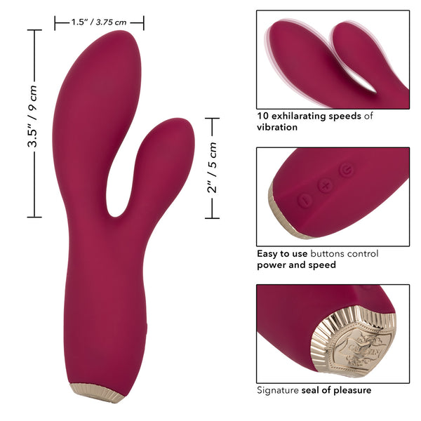 CalExotics Uncorked Cabernet Luxurious Rechargeable Silicone Dual Massager - Extreme Toyz Singapore - https://extremetoyz.com.sg - Sex Toys and Lingerie Online Store - Bondage Gear / Vibrators / Electrosex Toys / Wireless Remote Control Vibes / Sexy Lingerie and Role Play / BDSM / Dungeon Furnitures / Dildos and Strap Ons &nbsp;/ Anal and Prostate Massagers / Anal Douche and Cleaning Aide / Delay Sprays and Gels / Lubricants and more...