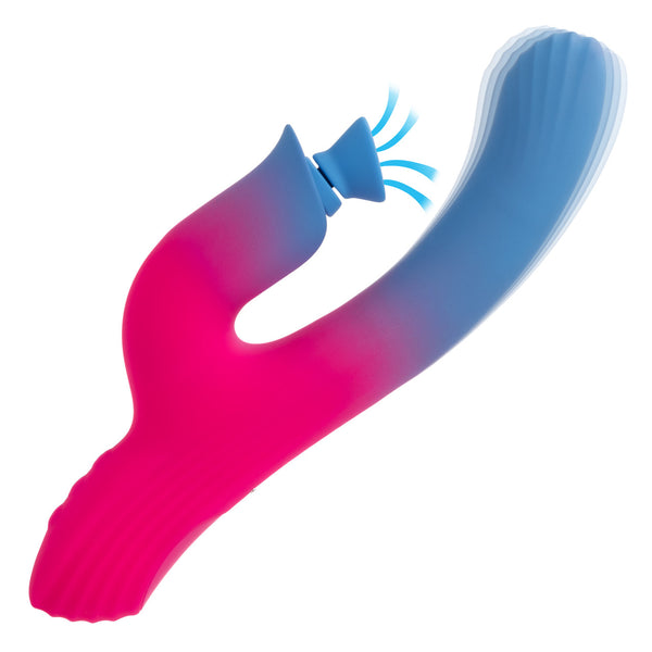 Elation Dual Stimulator with Suction Rechargeable Silicone Vibrator