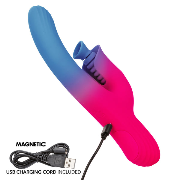 Elation Dual Stimulator with Suction Rechargeable Silicone Vibrator